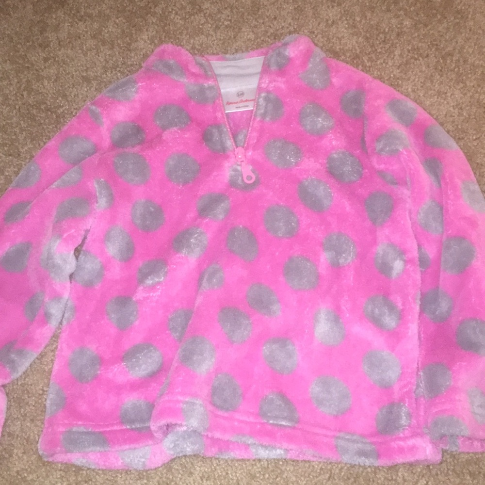 Hannah Anderson size 110 pink and gray fleece